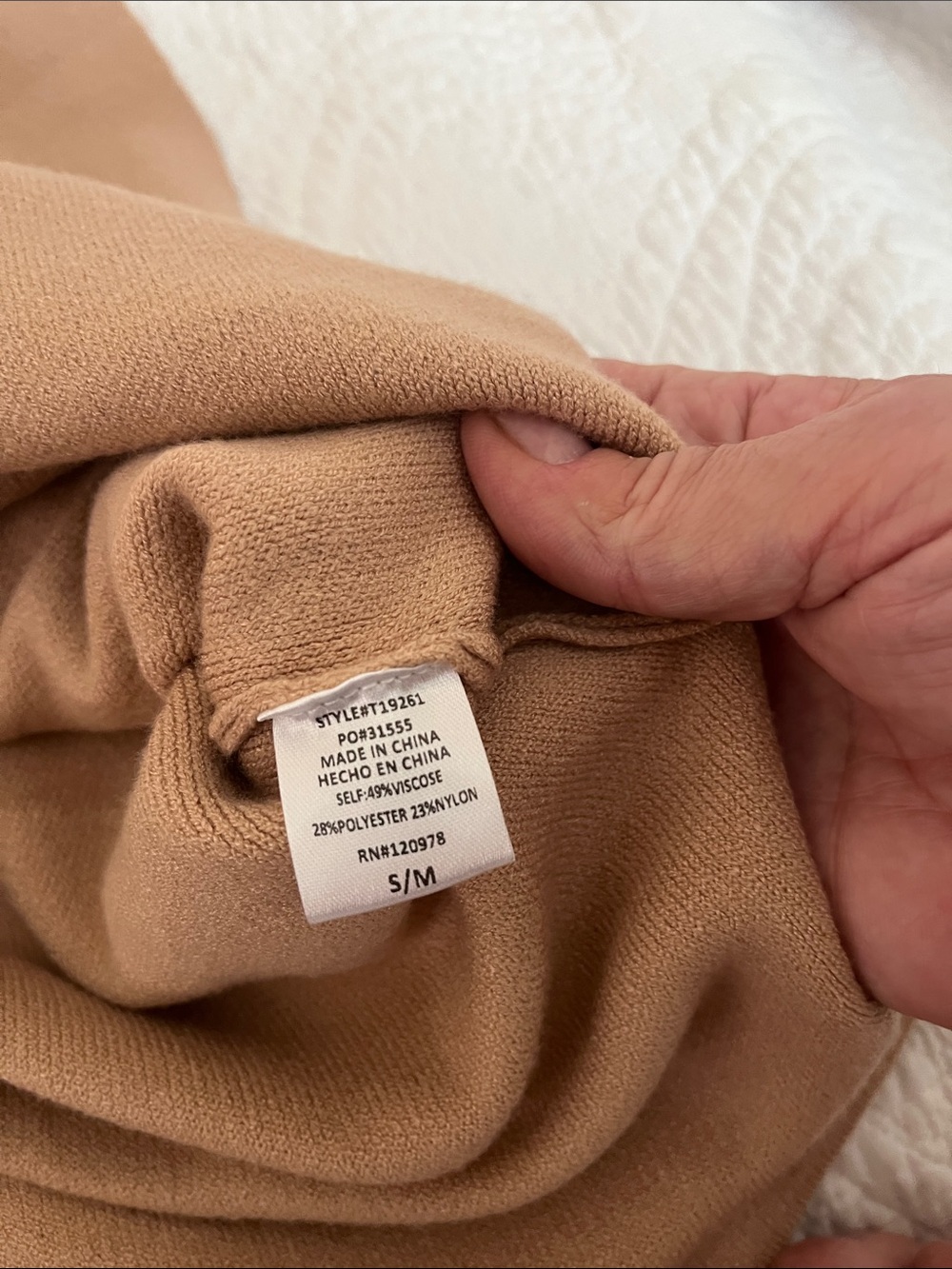 entro Camel Ribbed Funnel Neck Sweater - Picture 4 of 9